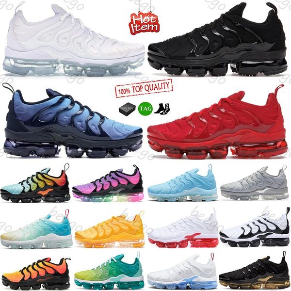 

2023 new tn plus mens running shoes fahsion men women spider web fresh perspective black grey orange green tns womens outdoor sports sneaker