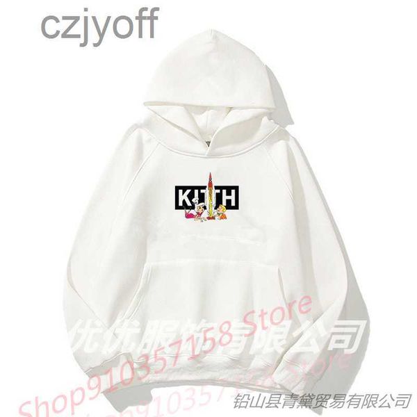 

kith cartoon letters printed hoodie sweatshirt harajuku sweater kith sweater, Black