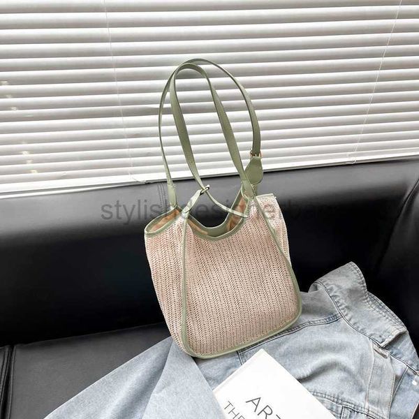 

beach bags grass woven bag women's summer 2023 new fashion woven handbag leisure trend large capacity one shoulder tote bagstylishdesig