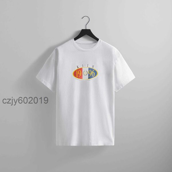 

kitt insignia vintage tee emblem print round neck short sleevezqai, White;black