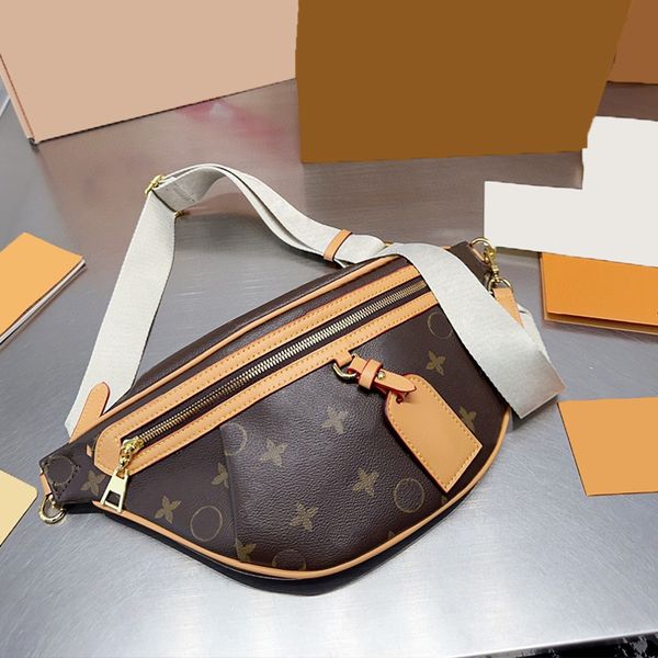 

men and womens large capacity portable shoulder bag fashion woven crossbody bag classic leather presbyopia waist pack #46784