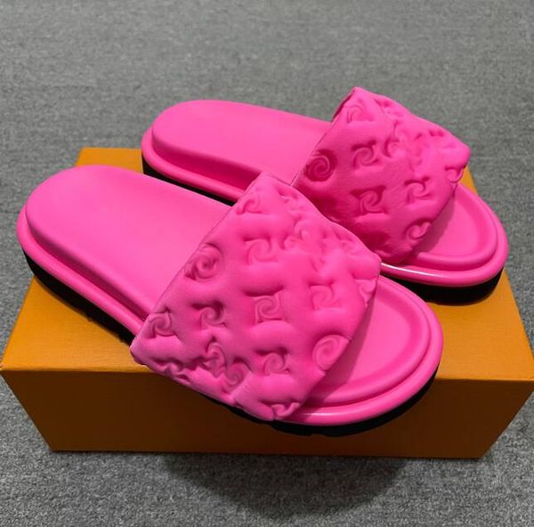 

slippers slides designers pool pillow mules women sandals sunset flat comfort mules padded front strap slippers fashionable easy-to-wear sty, Black