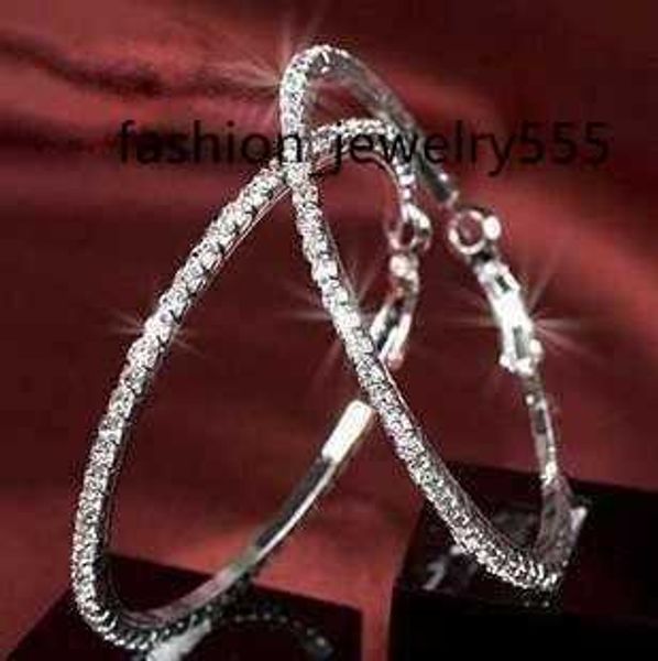 

hoop huggie designer hoop earrings 925 sterling silver 3cm/4cm/5cm/6cm/7cm/8cm/9cm/10cm circle elegant big earring jewelry gifts women trend, Golden;silver