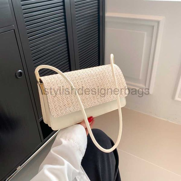 

beach bags 2023 spring new small fragrant style handbag with western texture woven small square bag fashion casual simple shoulder bagstylis