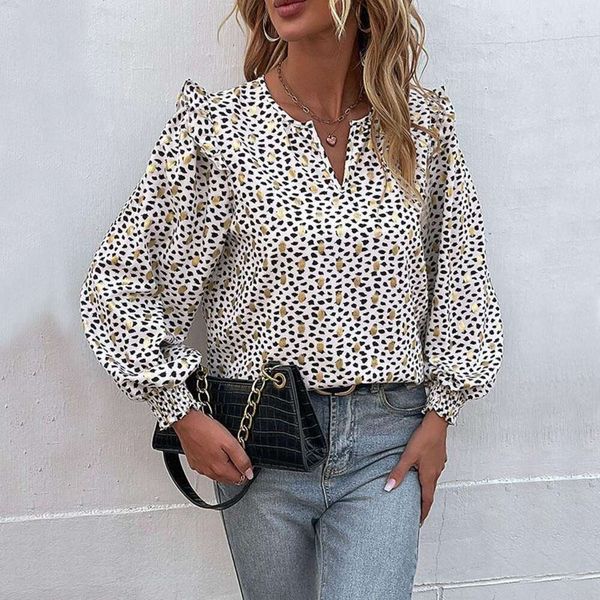 

womens fashioned spring long sleeved blouse, White