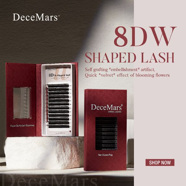 

false eyelashes decemars 8d w shaped eyelash 12 rowstray 230812