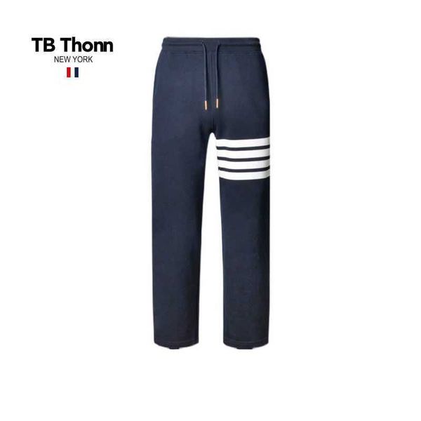 

trendy tb thonn casual pants for men and women in the spring autumn season high-end straight leg sanitary loose cropped sports, Black;brown