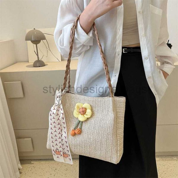 

beach bags summer fashion simple large capacity bag women's beach leisure vacation tote bag 2023 new shoulder bagstylishdesignerbags