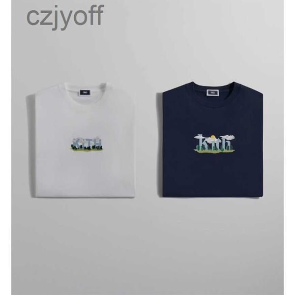 

kith monday project cloud tee cloud short sleeve summer new, White;black