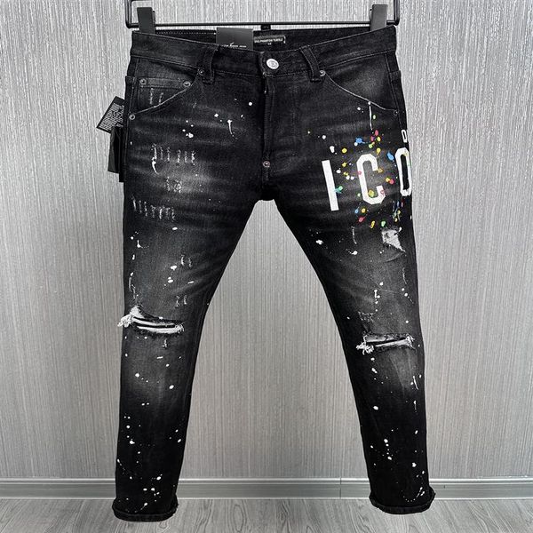 

dsq phantom turtle classic fashion man jeans hip hop rock moto mens casual design ripped jeans distressed skinny denim biker jeans215e, Blue