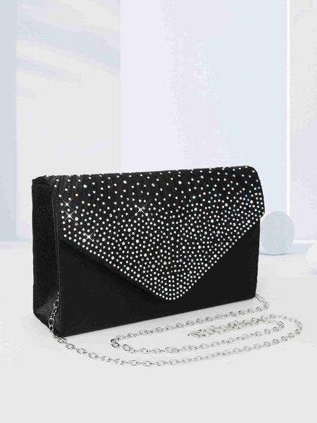 

evening bags women's one shoulder dinner bag graduation party wedding dress bag fashion party bridesmaid flap diamond black handbagstyl