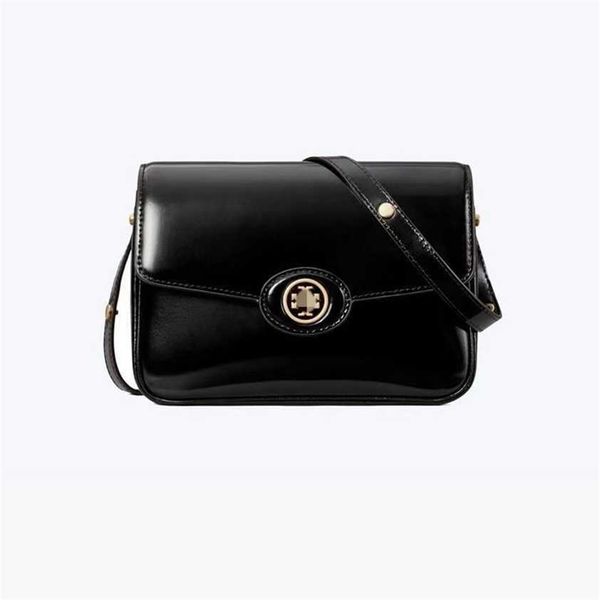 

56% off designer bag 2024 early launch new flip lacquer skin robinson tofu single shoulder small square oblique cross women's