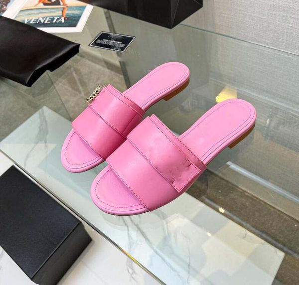 

leather sandals luxury suede 100% real leather size eu35-42 naturel men women designer slippers summer with box sandles shoes classic beach, Black