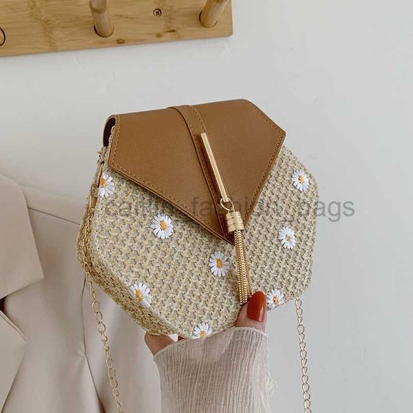 

beach bags chain small bag women's bag summer new fashion straw woven bag minimalist ins shoulder bag westernized crossbody bag caitlin