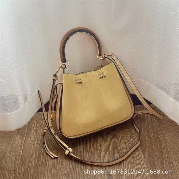 

52% off designer bag 2024 early launch spring/summer tb all cowhide drawstring single shoulder crossbody handheld tote women's