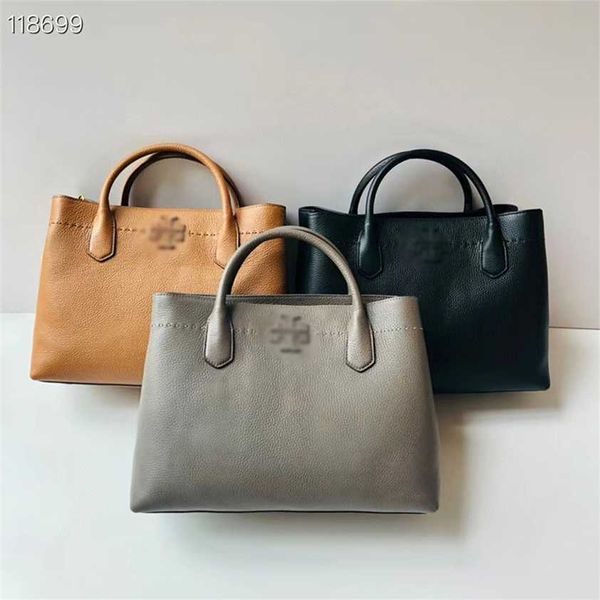 

56% off designer bag 2024 early launch tb new brushed cowhide tote commuter popular genuine leather large capacity one shoulder underarm han