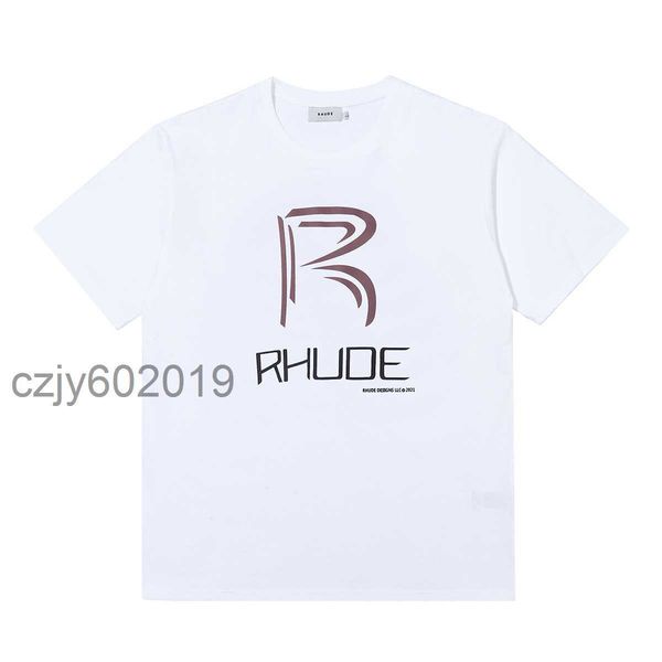 

trendy rhdue checkered flag letter r printing urban simple men's and women's short sleeve loose couple t-shirt summer853g, White;black