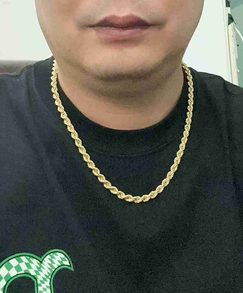 

au750 18 karat pure gold diamond cut rope chain necklace jewelry custom real gold 18k yellow solid gold link chain, Silver