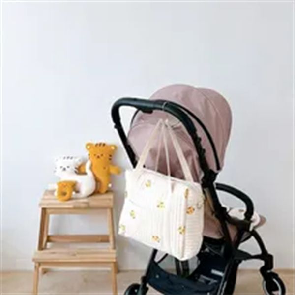 

mommy bag diaper nappy bag baby stuff organizer cotton handbags caddy storage bag for mom cute bear babies accessories a3, Black