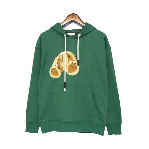 

men's hoodies sweatshirts designer men hoodie broken bears palms decapitated angles teddy bear hooded womens loose printed sweatshirt 2, Black