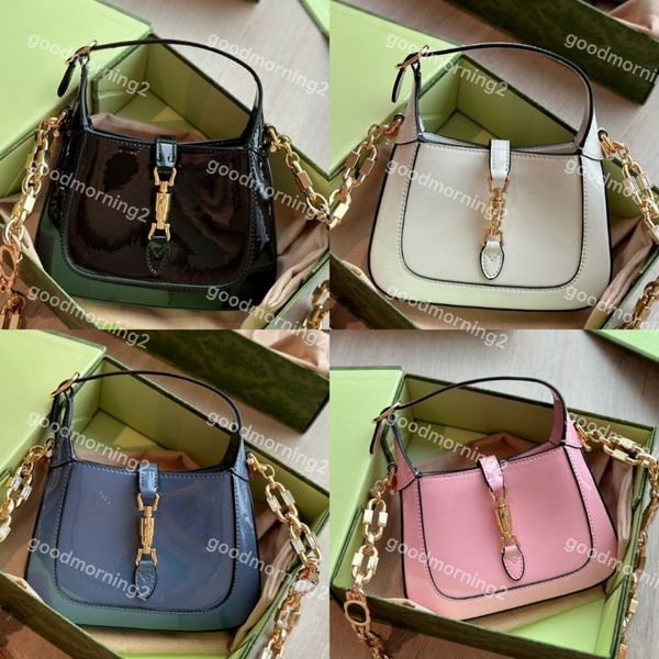 

mini totes famous designer shoulder bags fashion crossbody purse jackie1961 bag patent leather handbags luxury diamond inlaid metal letter c