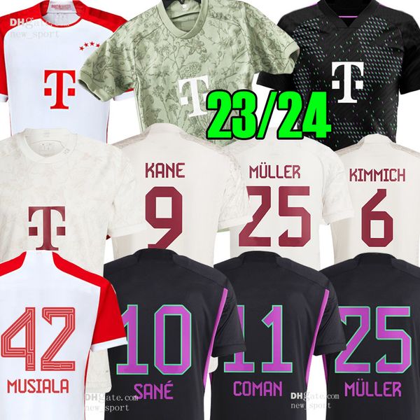 

4xl 23 24 kane gravenberch soccer jerseys bayern sane oktoberfest davies gnabry coman muller kimmich football shirt men kids kit 2023 2024 u, Black;yellow
