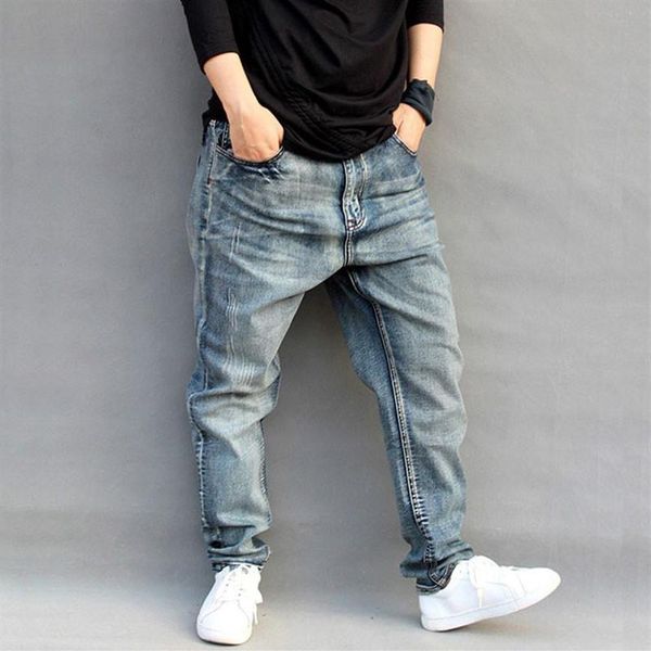 

jeans men men's denim harem pants loose hip-hop pants large size skateboard men's tapered size s-4xl2622, Blue