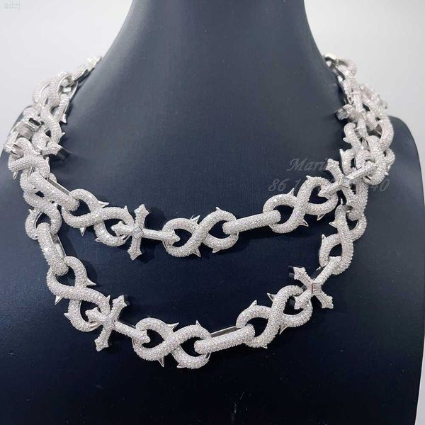 

special necklace 925 silver with diamond moissanite hip hop jewelry iced out cuban link vvs moissanite hip hop necklace