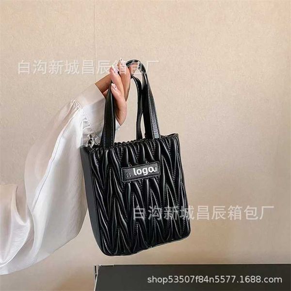 

50% off designer bag 2024 early launch new handheld pleated square fashionable versatile one shoulder crossbody women's small and luxur