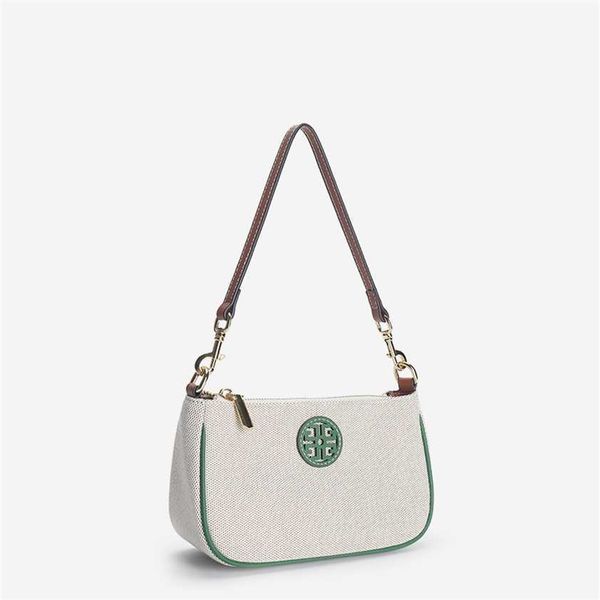 

56% off designer bag 2024 early launch tb same style women's canvas one shoulder underarm new summer white crossbody