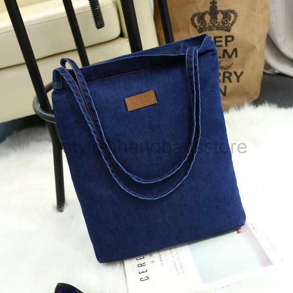 

japanese and korean version for women canvas handheld big simple casual cute denim cross straddle womenstylishhandbagsstore