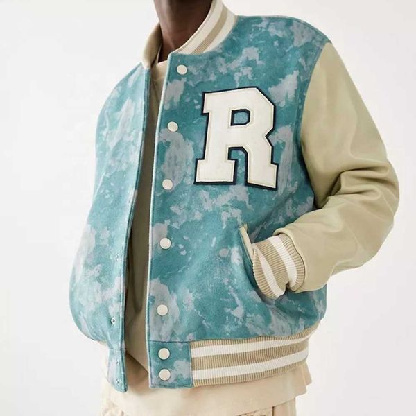 

custom leather sleeves chenille embroidery patched varsity vintage streetwear baseball jackets, Black;brown