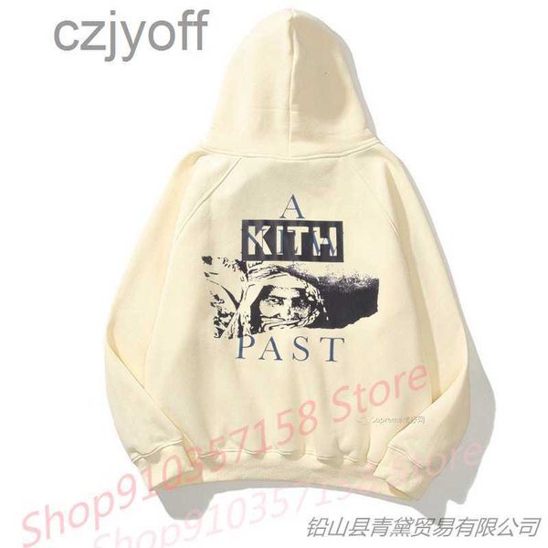 

kith back large print hoodie fashion sweatshirt kit sweater, Black