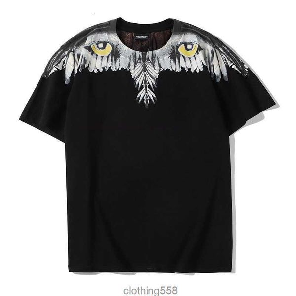

chaopai mb premium eagle eye wings short sleeve cotton t-shirt t-shirtcvay, White;black