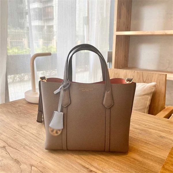 

50% off designer bag 2024 early launch tb tote new single shoulder women's oblique straddle handbag cowhide light luxury fashion versat