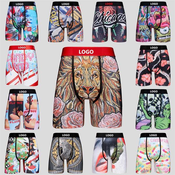 

new trendy men boy shorts designer summer short pants underwear boxers underpants with package273q, White;black
