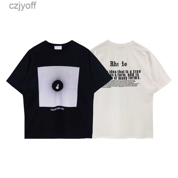 

summer fashion brand american fall man t-shirt men's underlay loose round neck short sleeve t-shirt men's, White;black