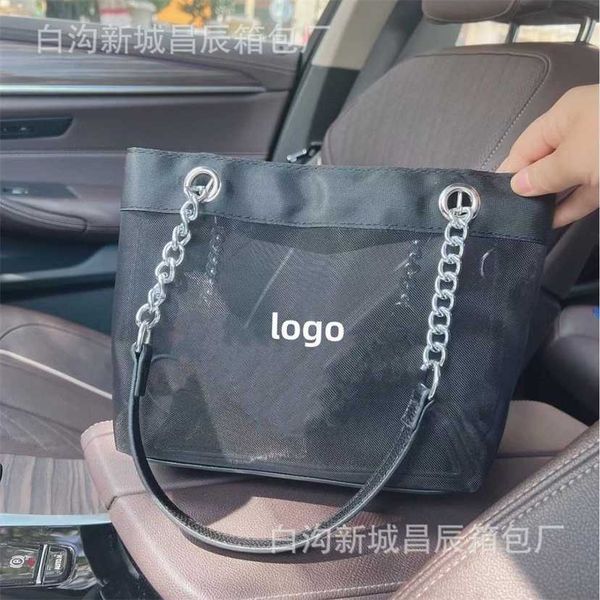 

58% off designer bag 2024 early launch new korean handbag solid letter mesh women's one shoulder handheld fashion chain mother tote