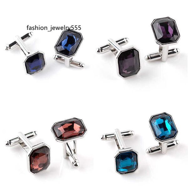 

cuff links crystal cufflinks cuff links sleeve button for women men shirts dress suits cufflink wedding jewelry gift drop shipping 170609, Silver
