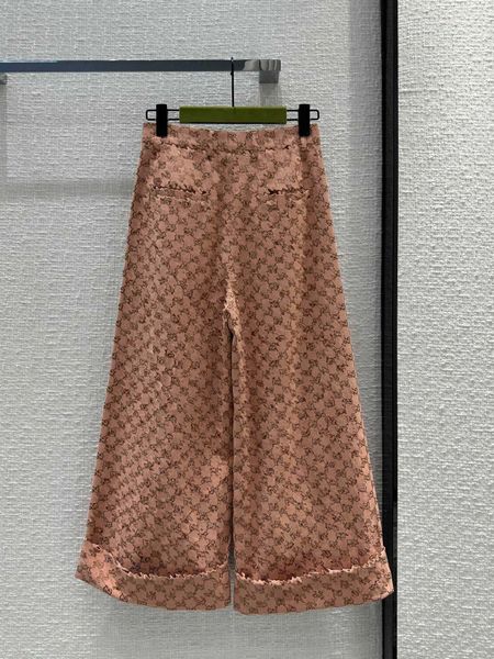 

fashion design embroidery letter wide leg pants women high waist casual vintage loose trousers 2023, Black;white