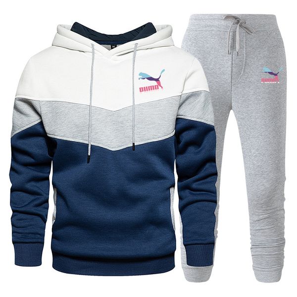 

men's tracksuits fashion soccer jerseys for men basketball hoodie fitness gym clothing running set sportswear jogger winter suit sports, Gray