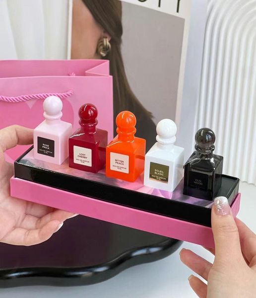 

luxury brand perfume tf limited fragrance mini 5-piece gift set lost cherry bitter peach ewood agarwood sunshine amber bramble rose set suit