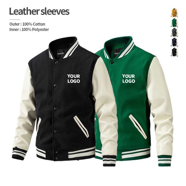 

winter baseball jacket men plus cotton varsity jackets custom, Black;brown