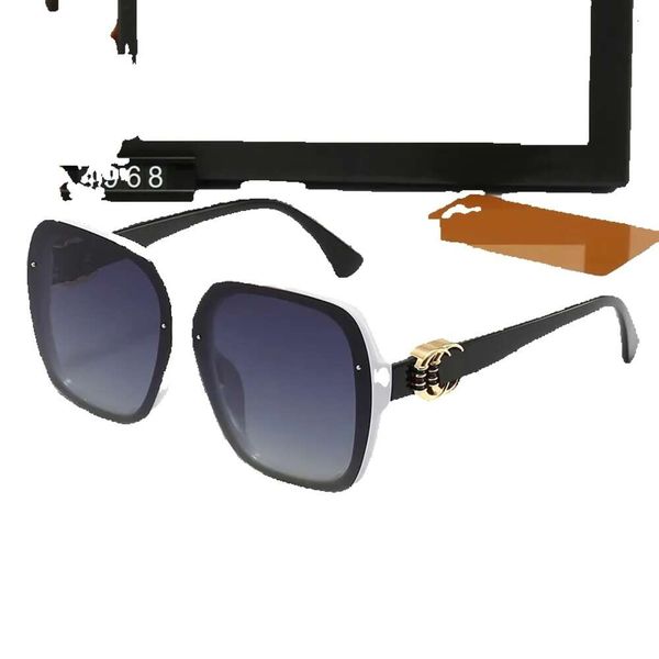 

4968 fashion glasses designer sunglasses for woman rectangle big full frame letter design for man women 5 option quality, White;black