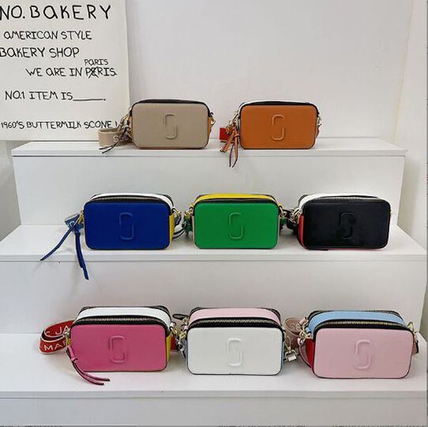 

new designer womens shoulder bag letter pink green black color contrast camera bags versatile messenger bags mj0813, Red;black