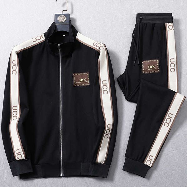 

luxury tracksuits jogging sports suit splicing mens jacket designer casual pants men women embroidery zipper cardigan coat sports trousers s, Gray