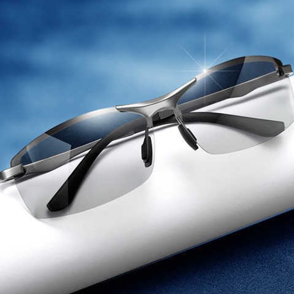 

dark polarized sunglasses for men 2020 new day and night driving glasses trendy men's eyes, White;black