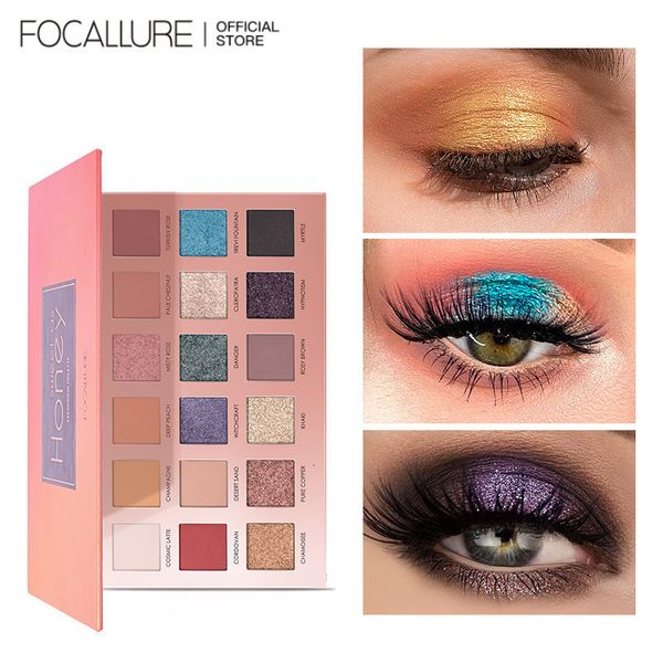 

eye shadow focallure 18 colors pigment eyeshadow palette colorful shadows pallet glitter highlighter shimmer matte makeup cosmetics 230812
