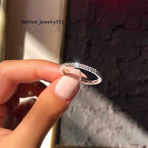 

wedding rings fashion original 100% 925 sterling silver band rings women wedding jewelry gift classic simulated platinum diamond cz ring, Slivery;golden