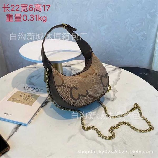 

52% off designer bag 2024 early launch niujiao bao underarm new printed one shoulder crossbody fashion chain dumpling